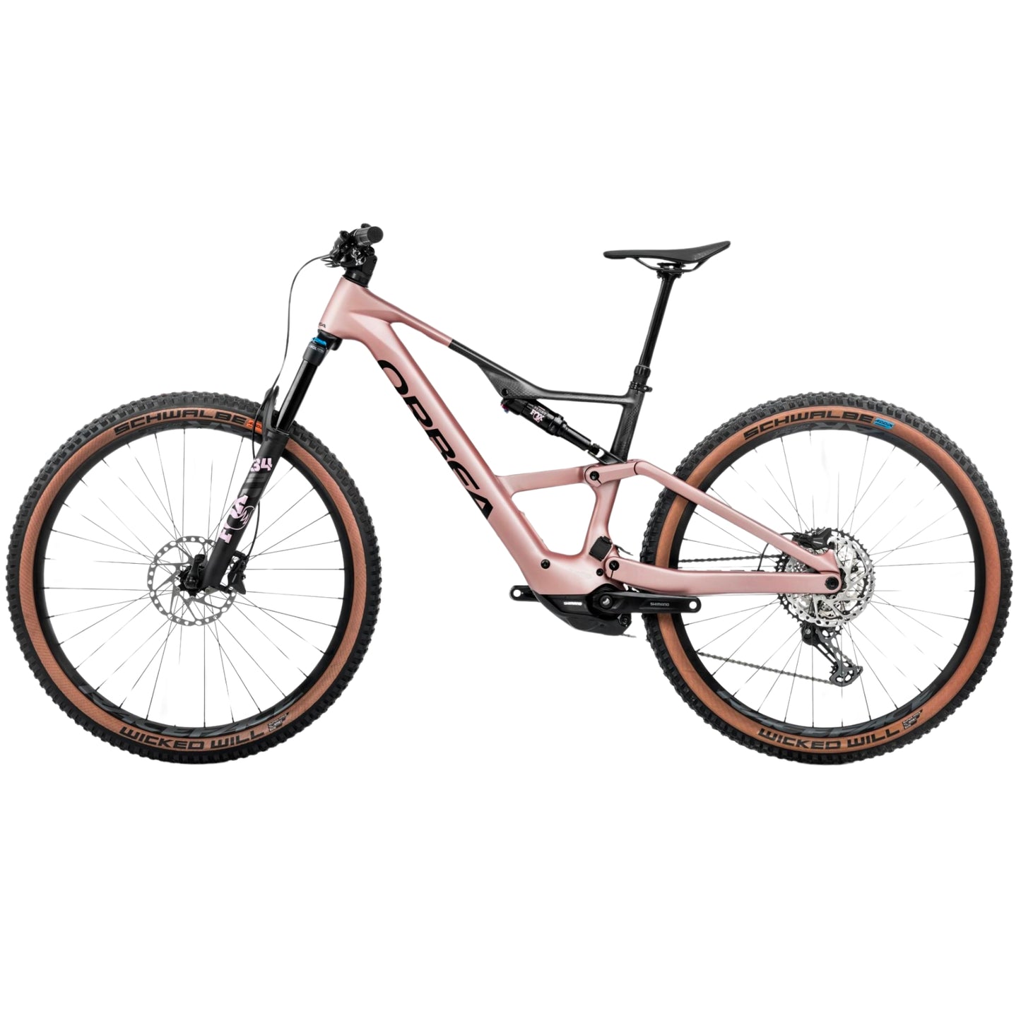 Bicicleta Orbea Rise SL M20 2025 Desert Rose-Carbon Raw (Matt)
