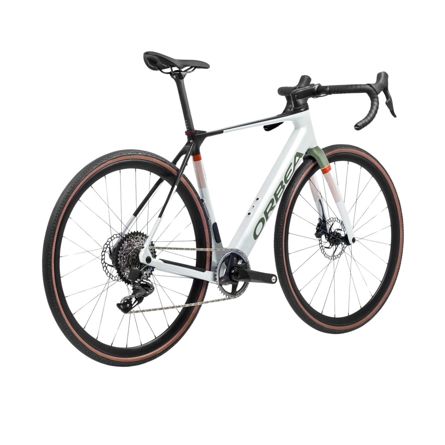 Bicicleta Orbea Gain M30i 2024 White Chic-Metallic Green Artichoke