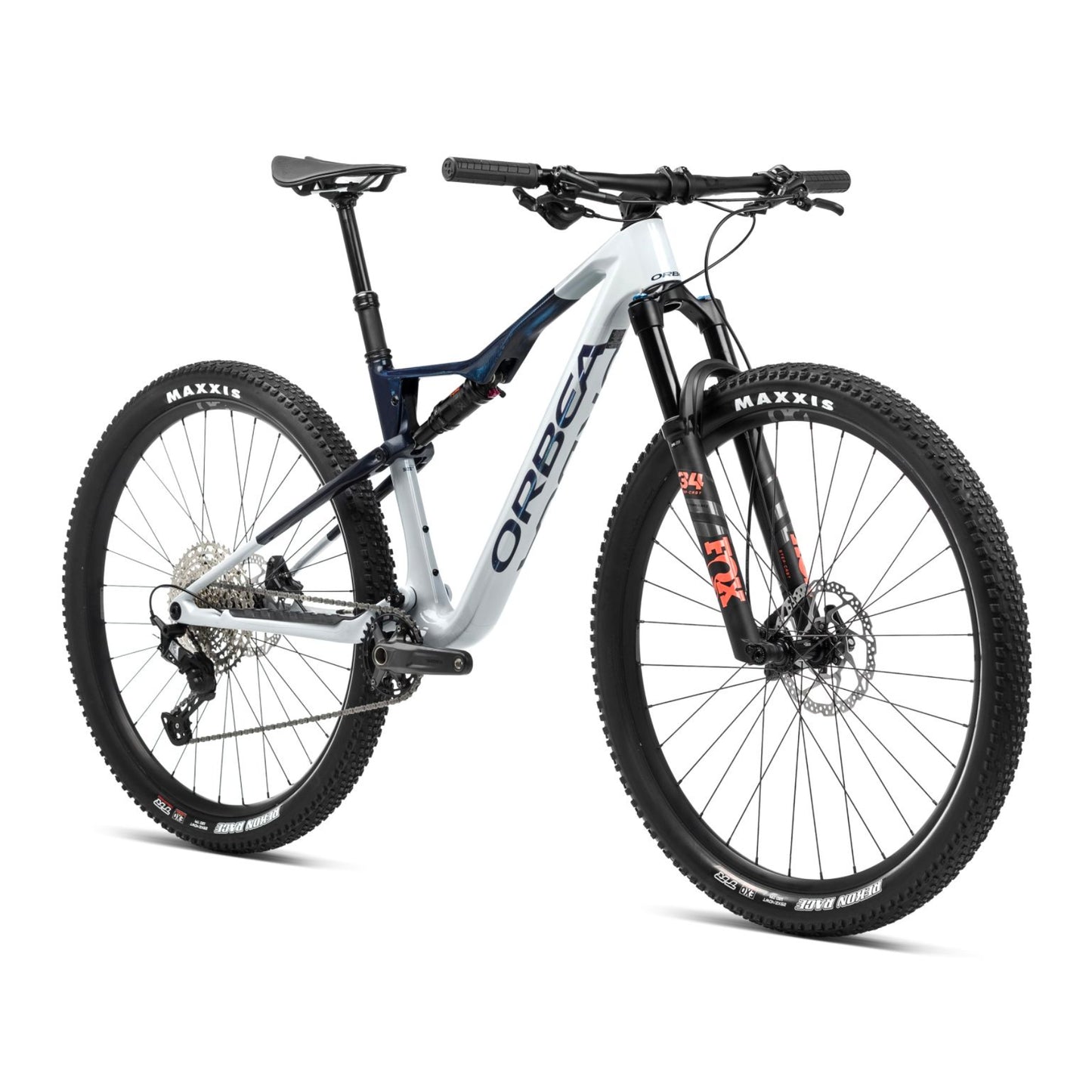 Bicicleta Orbea Oiz M30 2023 Halo Silver-Blue Carbon View (Gloss)