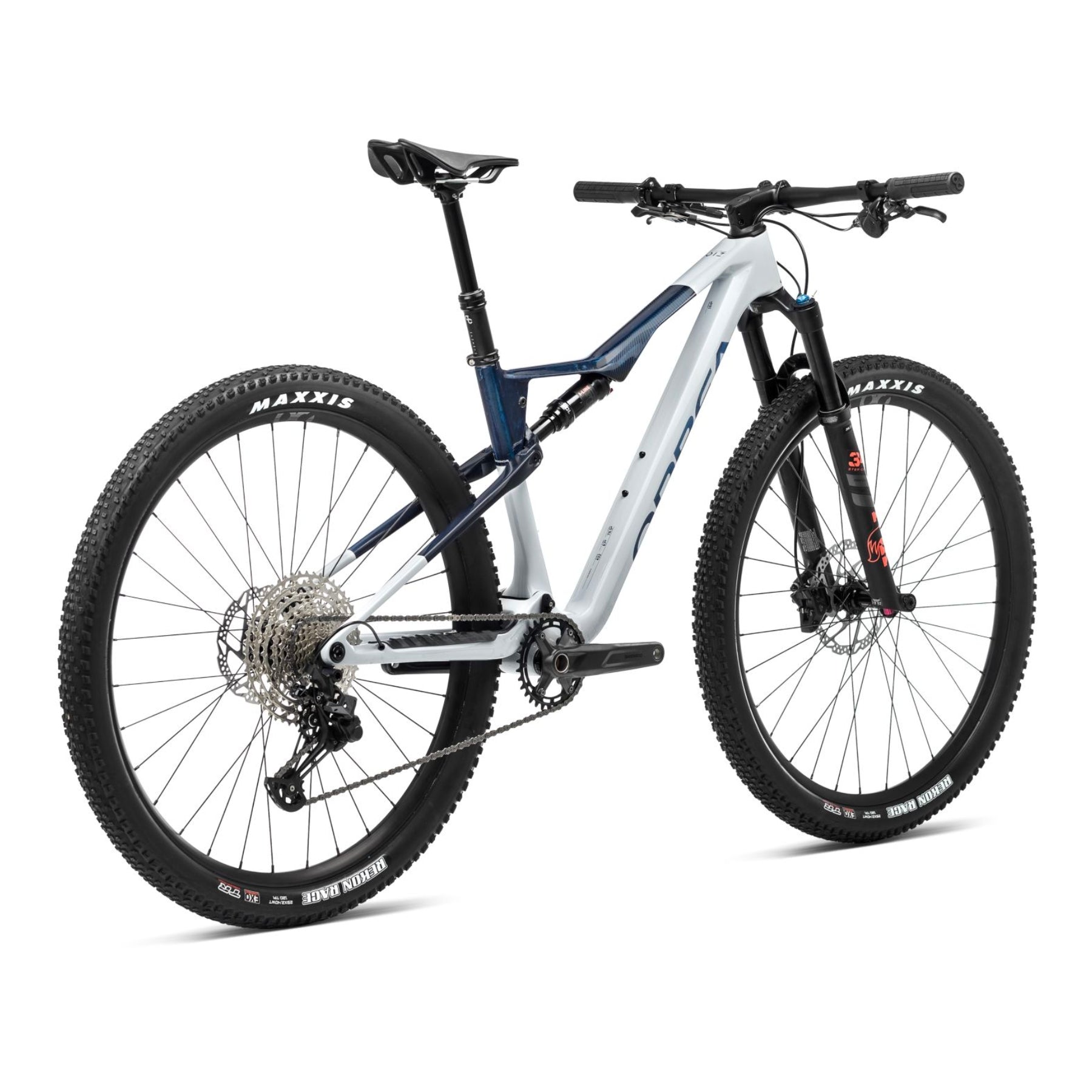 Bicicleta Orbea Oiz M30 2024 Halo Silver-Blue Carbon View (Gloss)