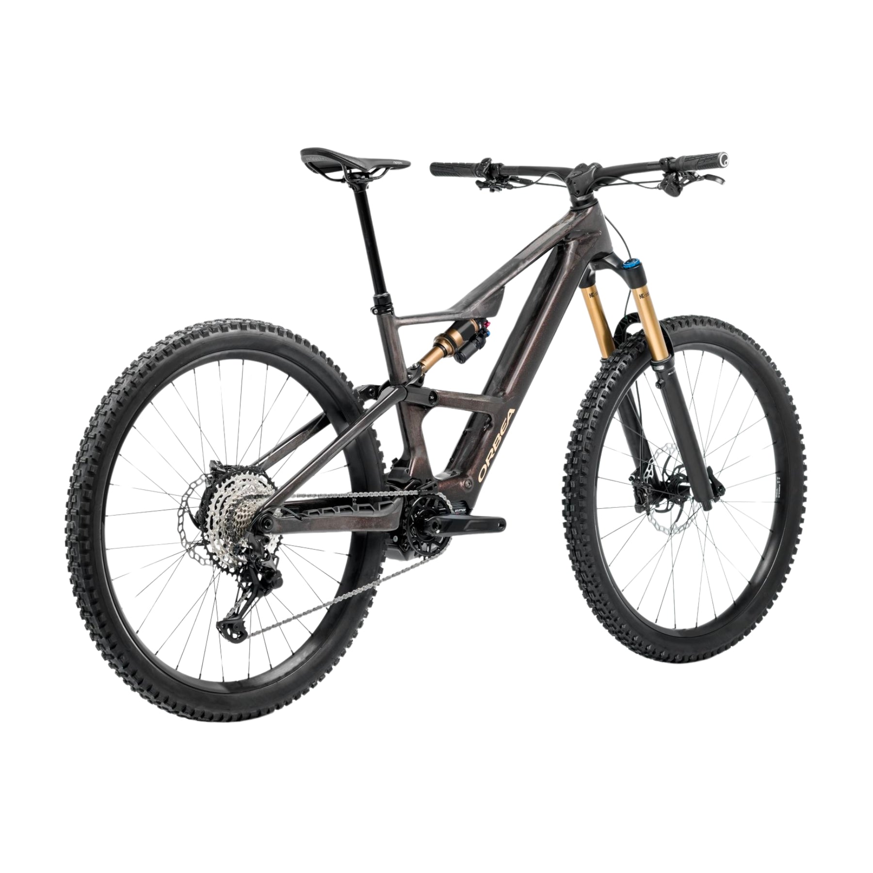 Bicicleta Orbea Rise SL M20 2025 Cosmic Carbon View-Golden Sand