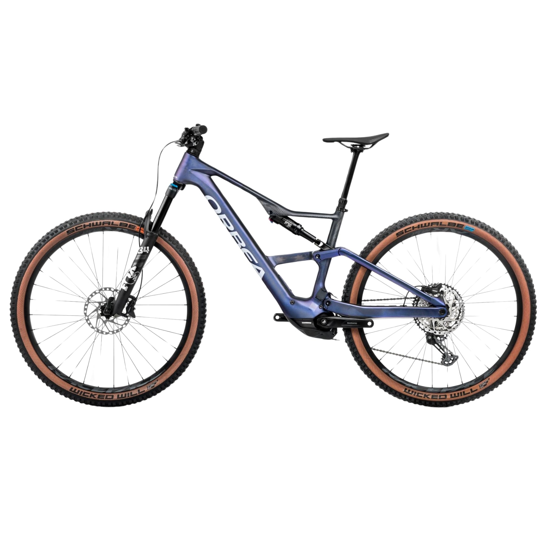 Bicicleta Orbea Rise SL M20 2025 Tanzanite Carbon View-Carbon Raw (Matt)
