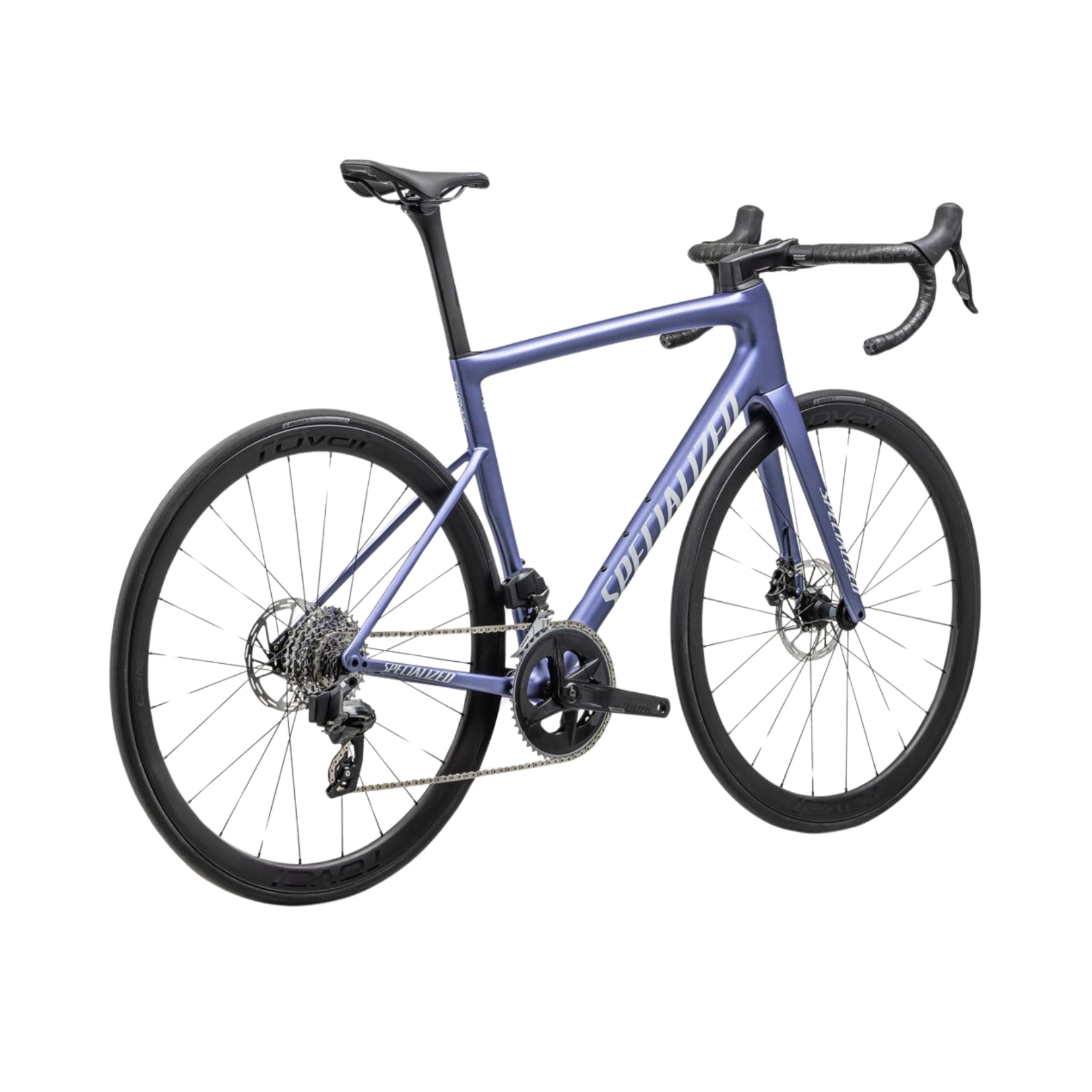 Bicicleta Specialized Tarmac Sl8 Expert Satin Powder Indigo Tint Over Silver Dust