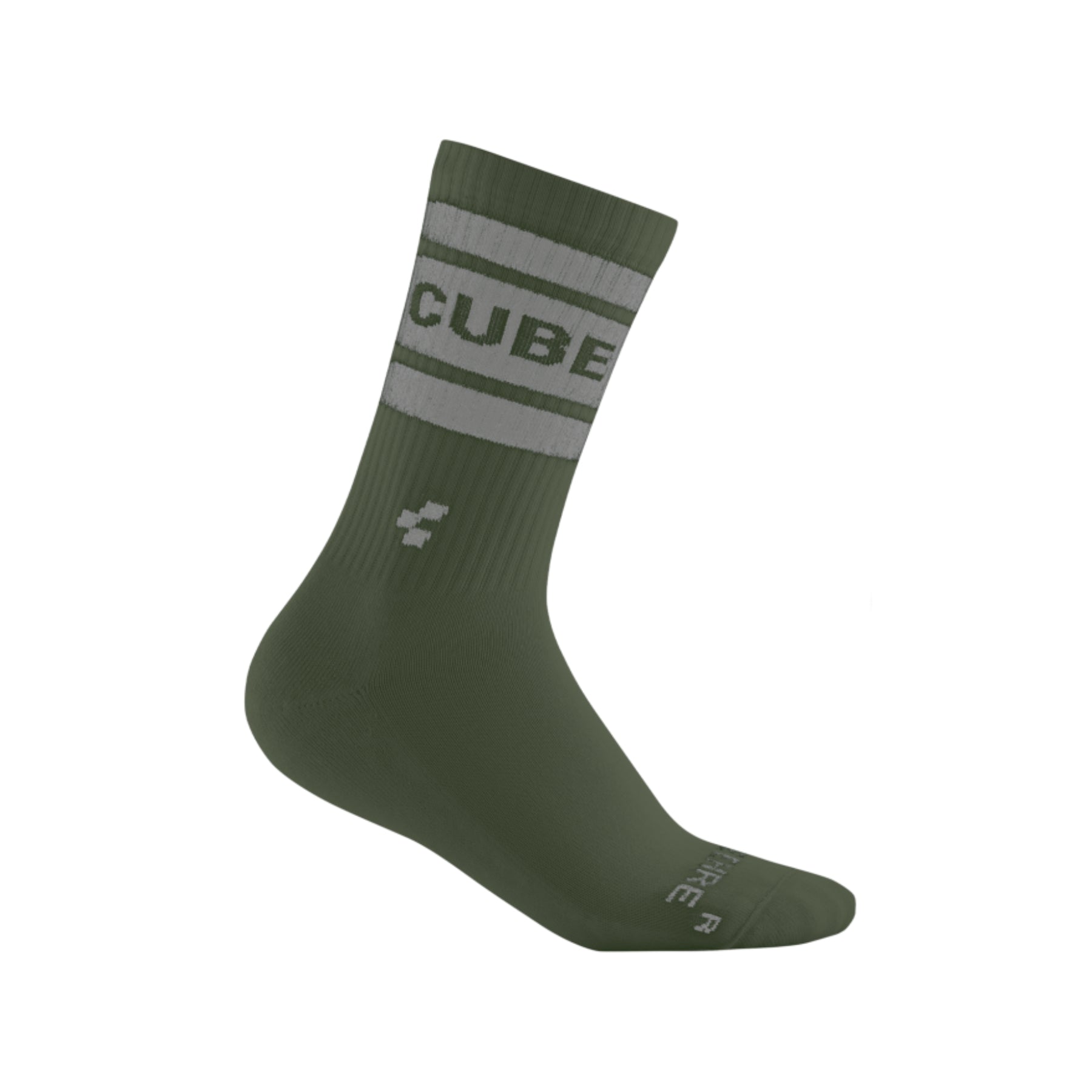 Calcetines CUBE After Race De Corte Alto Olive