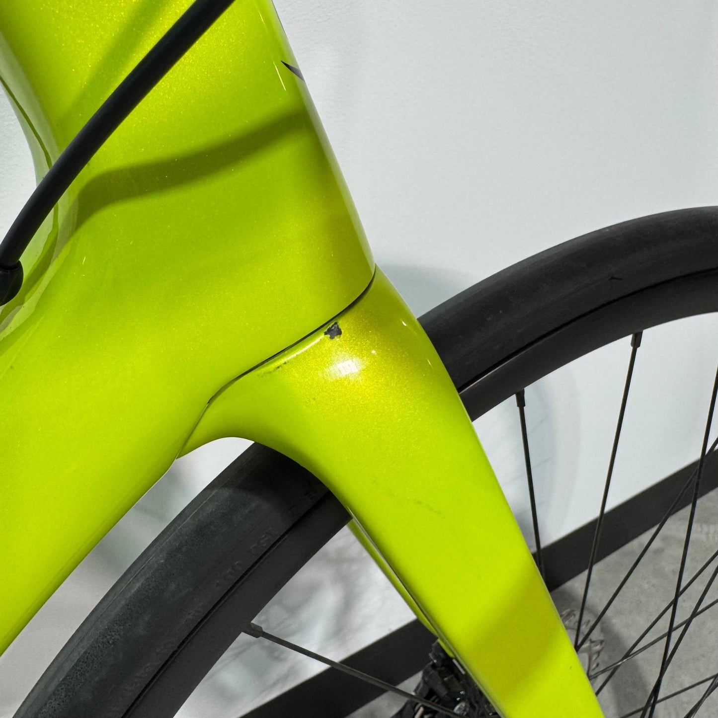 Cannondale Supersix EVO Carbon Disc 105 Bio Lime (54)-TC83240 Detalle Horquilla