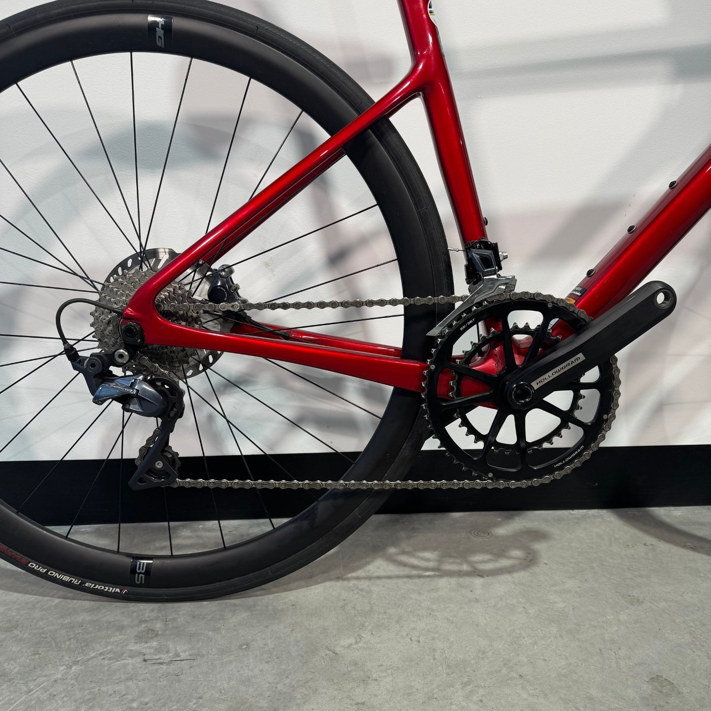 Cannondale Supersix EVO Hi-Mod Disc Ultegra Candy Red (51)-TC85590 Detalle Grupo