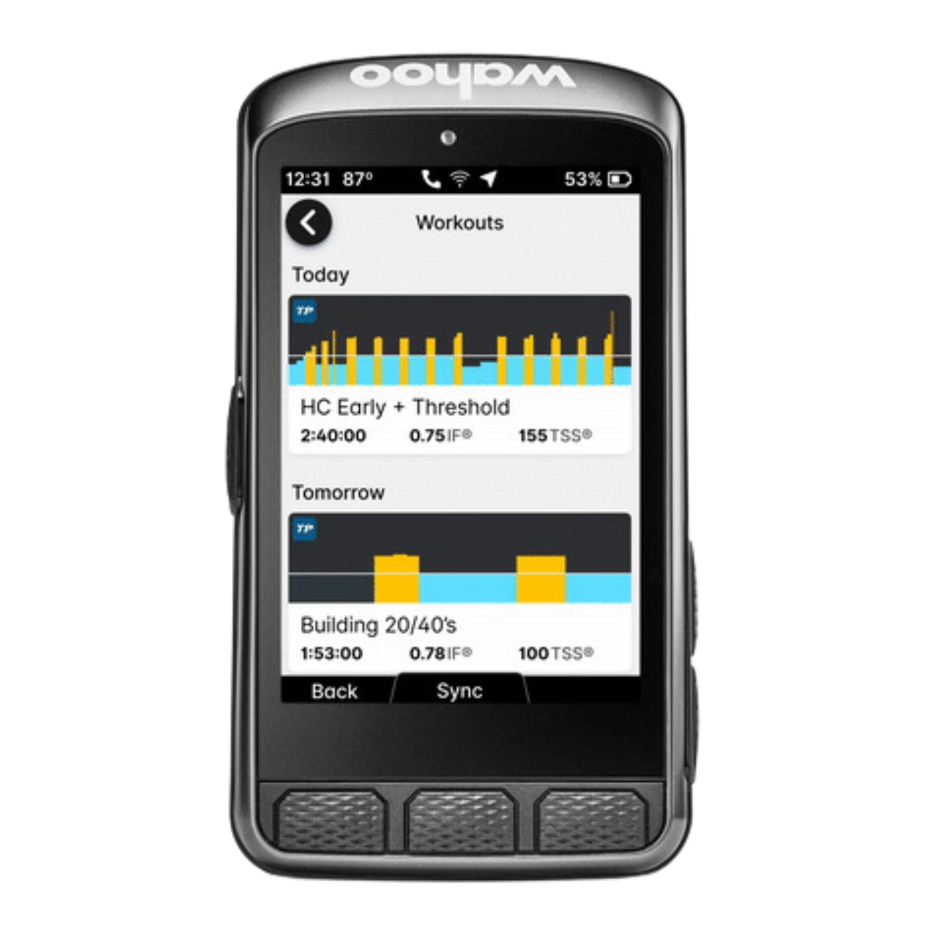 Ciclocomputador Wahoo GPS - ELEMNT ACE - negro