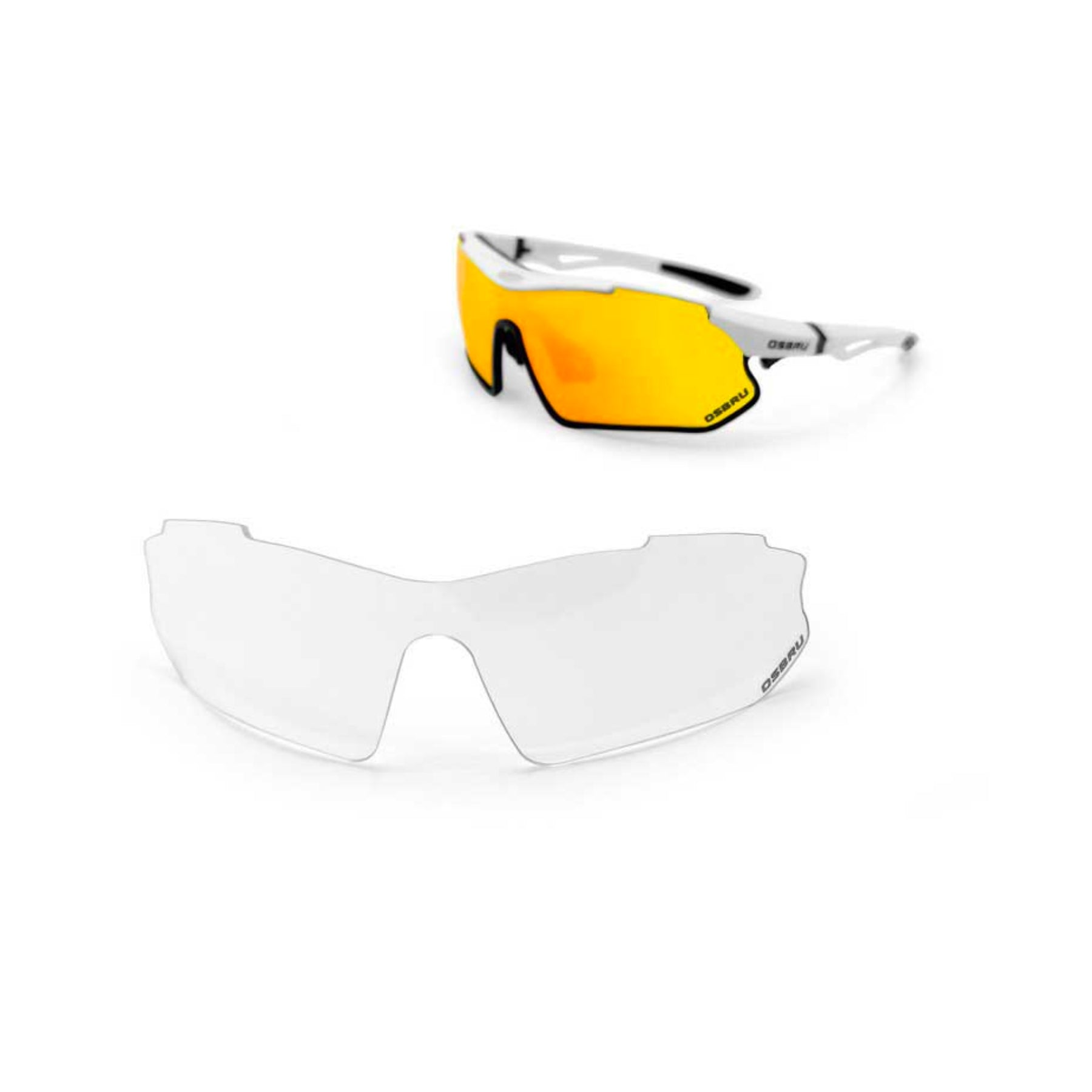 Gafas de Ciclismo Osbru Race Mili White Gold