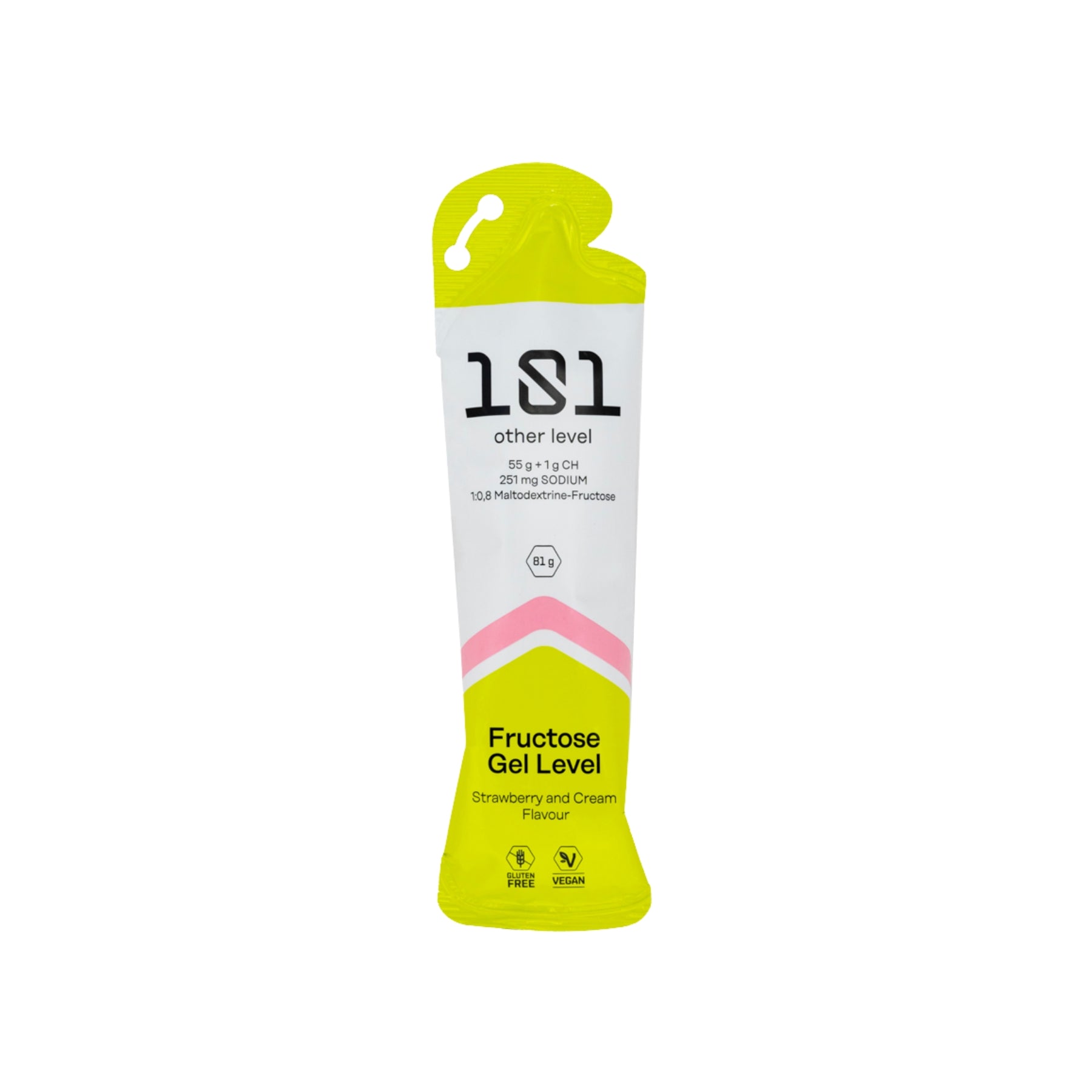 Gel Energético 101 Fructose Gel Level 81g Fresa Crema