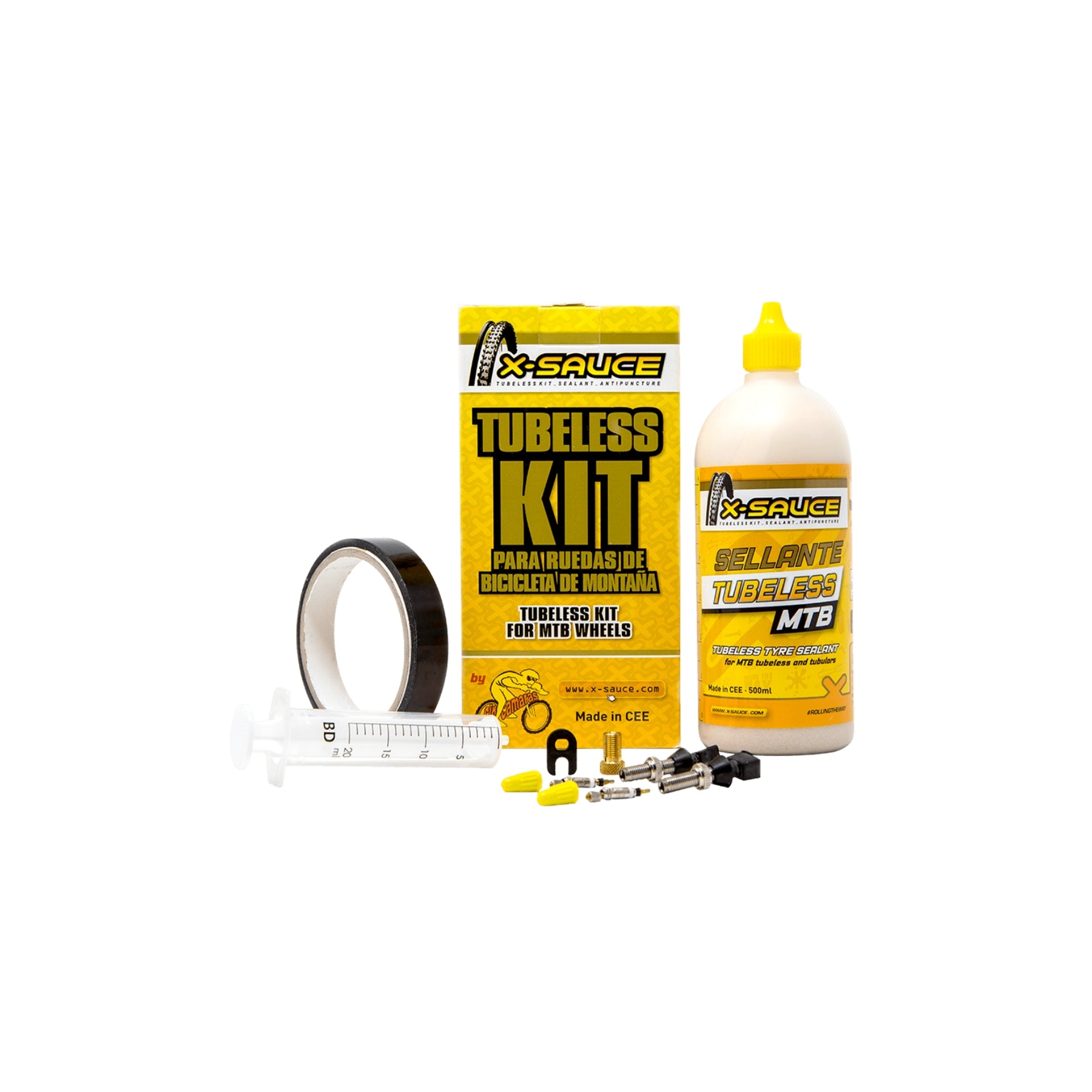 Kit X-Sauce Tubeless Mtb Valvula Fina 