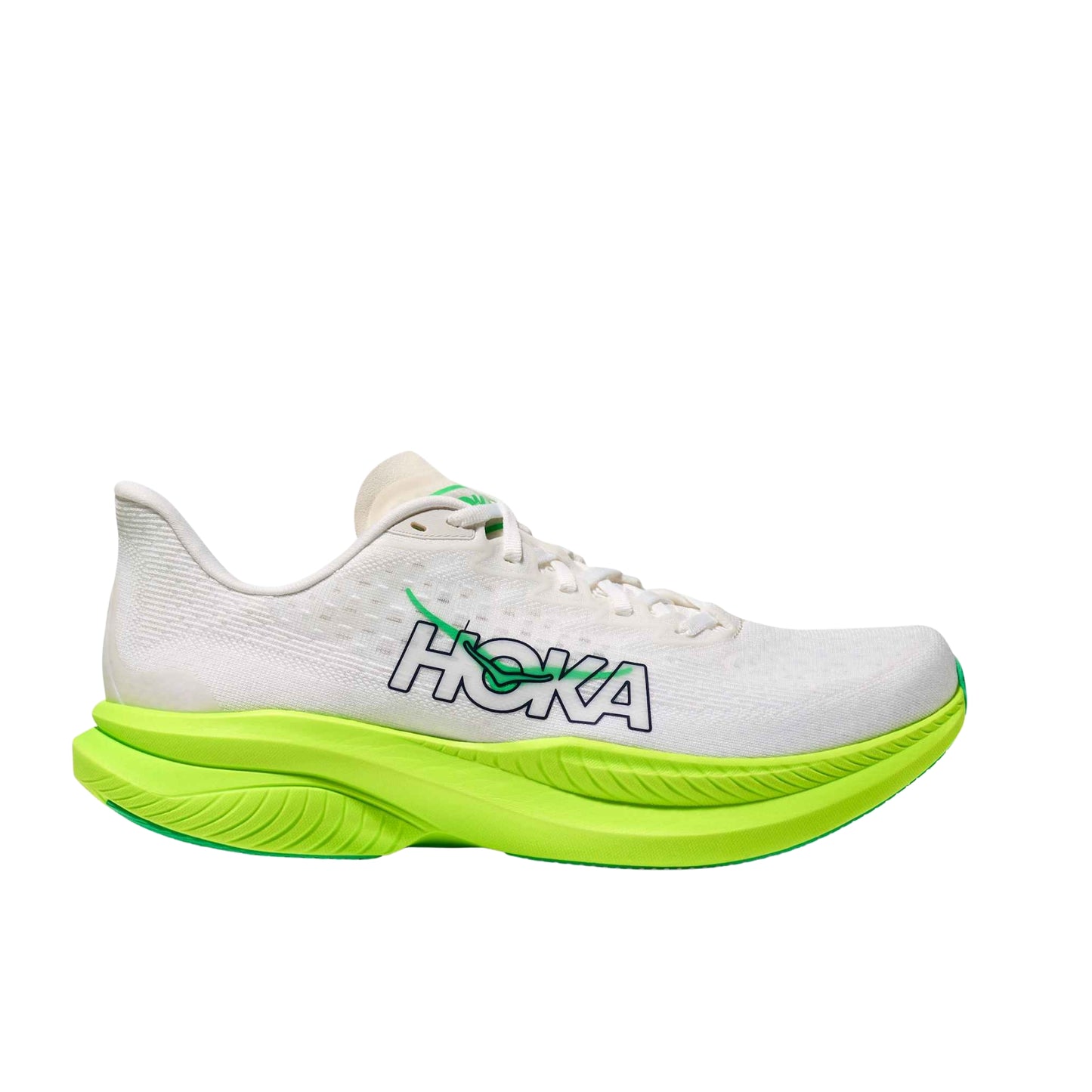Zapatillas Hoka Mach 6 White Neon Lime WNL