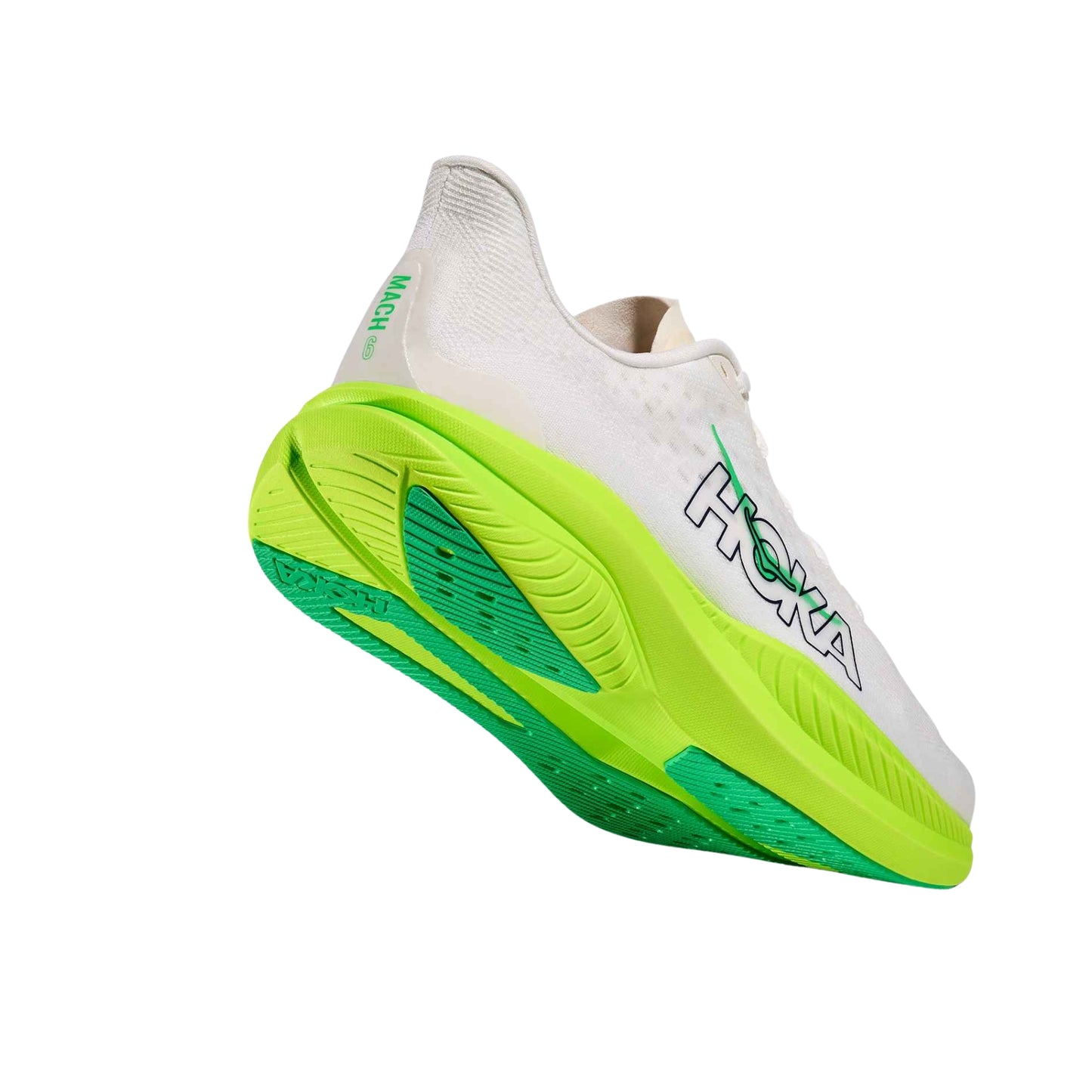 Zapatillas Hoka Mach 6 White Neon Lime WNL