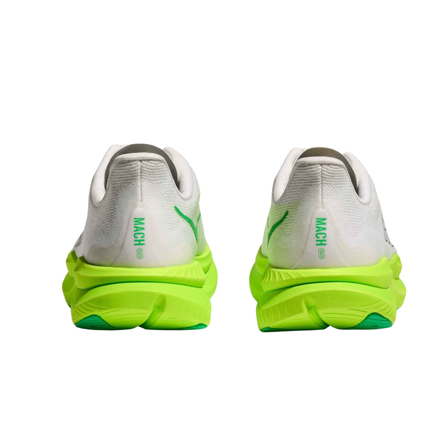 Zapatillas Hoka Mach 6 White Neon Lime WNL