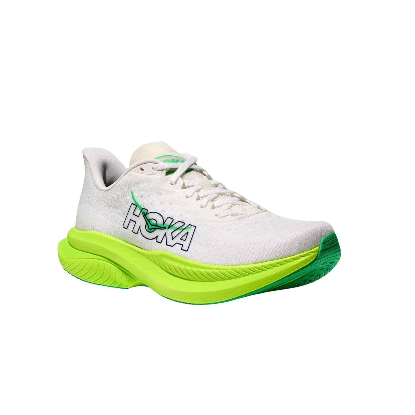 Zapatillas Hoka Mach 6 White Neon Lime WNL