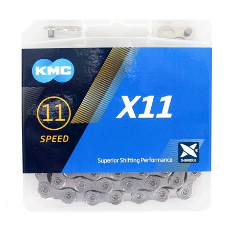 KMC X11 11Speed 128 Link Silver Black Chain